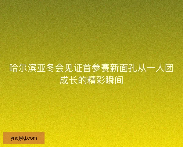 哈尔滨亚冬会见证首参赛新面孔从一人团成长的精彩瞬间